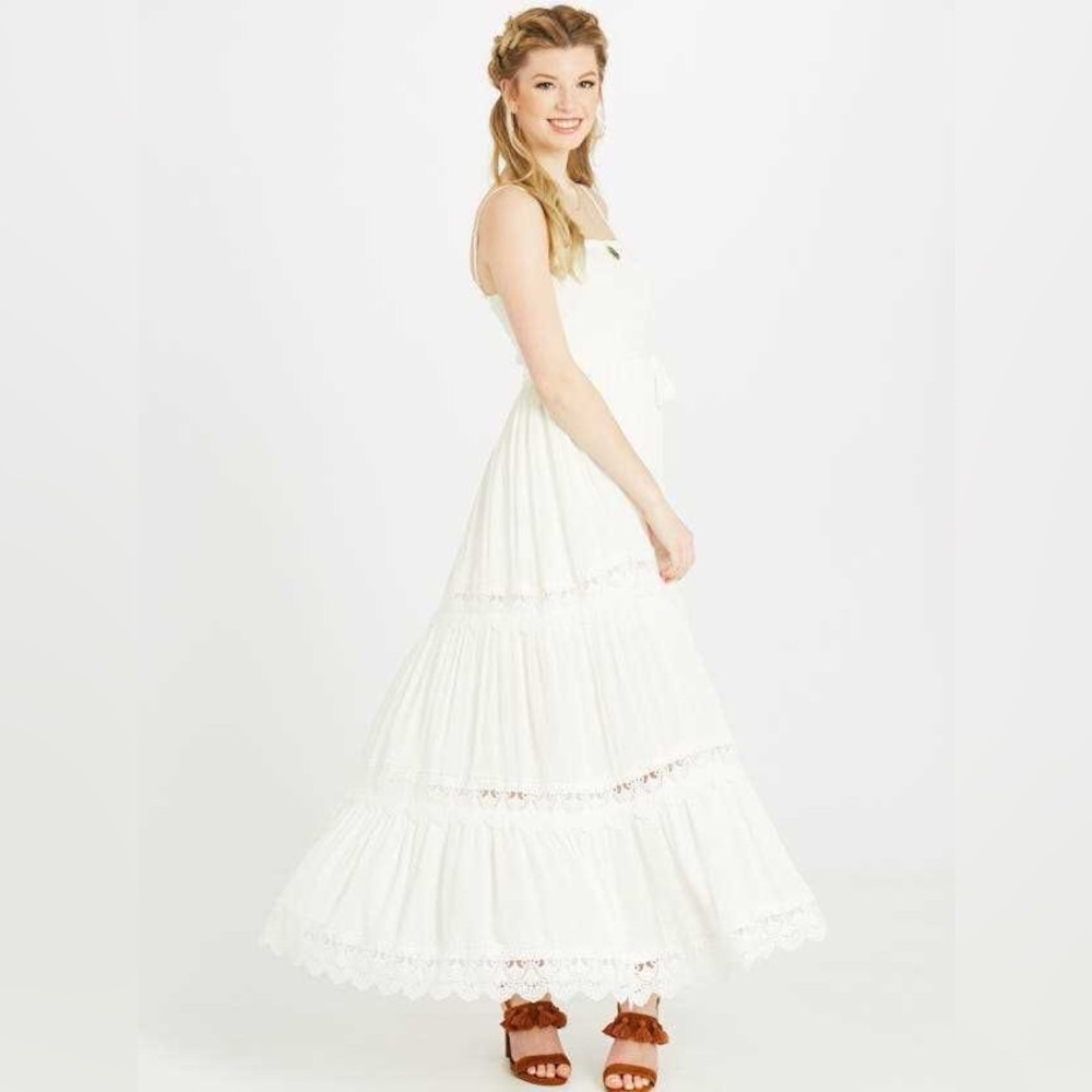 Altar’d State Riviera Maxi Dress White Size Large